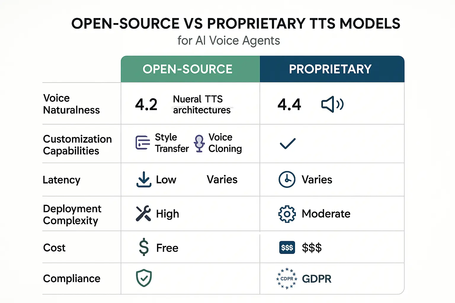 Evaluate open-source and proprietary TTS solutions to select the best approach for human-like voice synthesis in your AI voice agent projects.