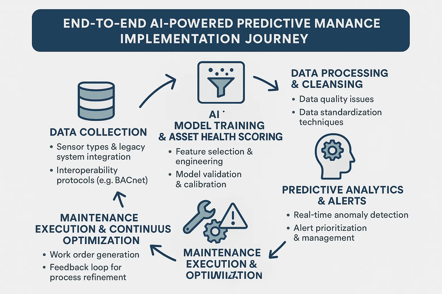 A clear roadmap of AI predictive maintenance deployment tackles common technical challenges, building trust in the feasibility and effectiveness of our solution.