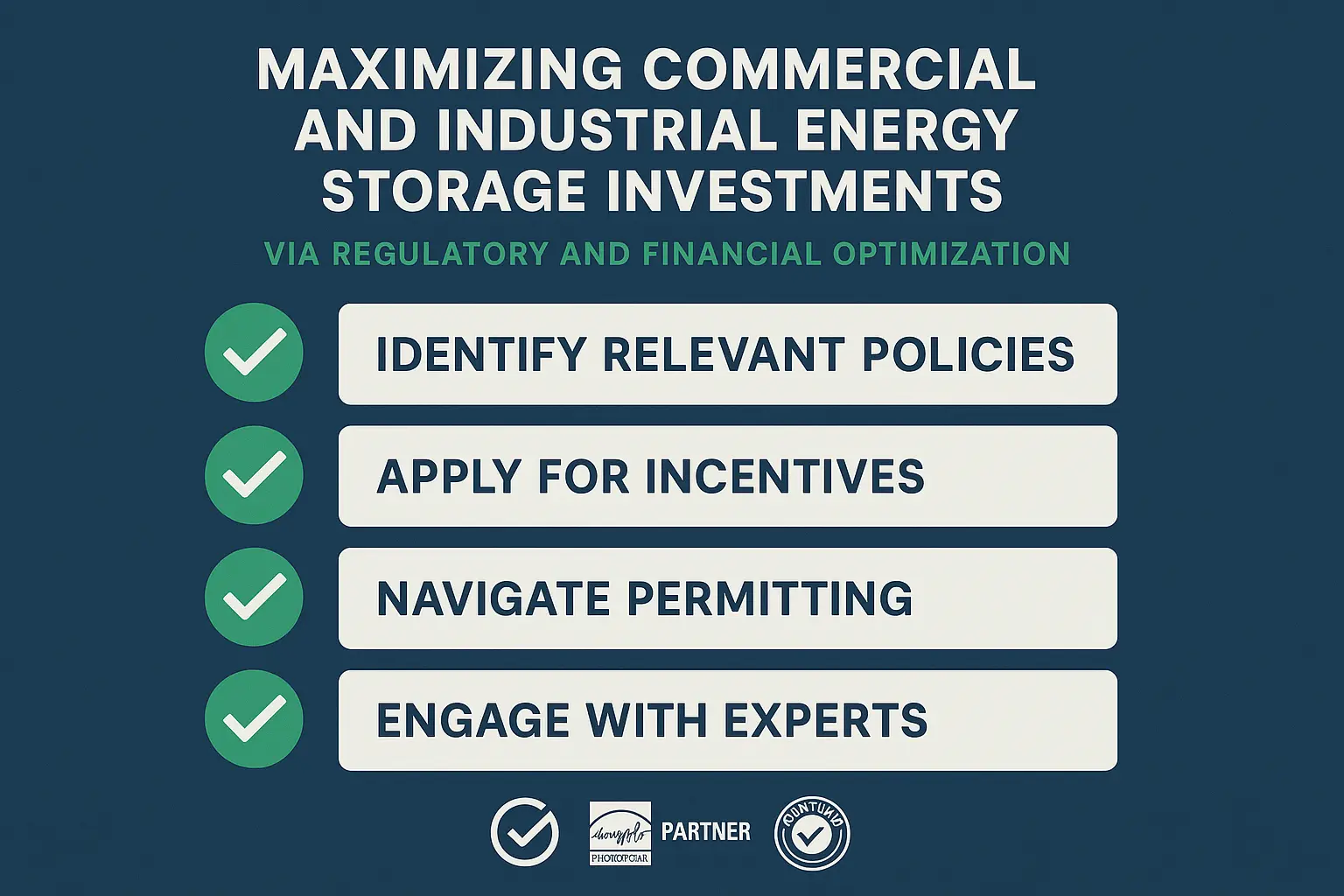 A clear, actionable checklist empowers stakeholders to confidently apply policies and incentives, transforming evaluation into informed investment decisions.