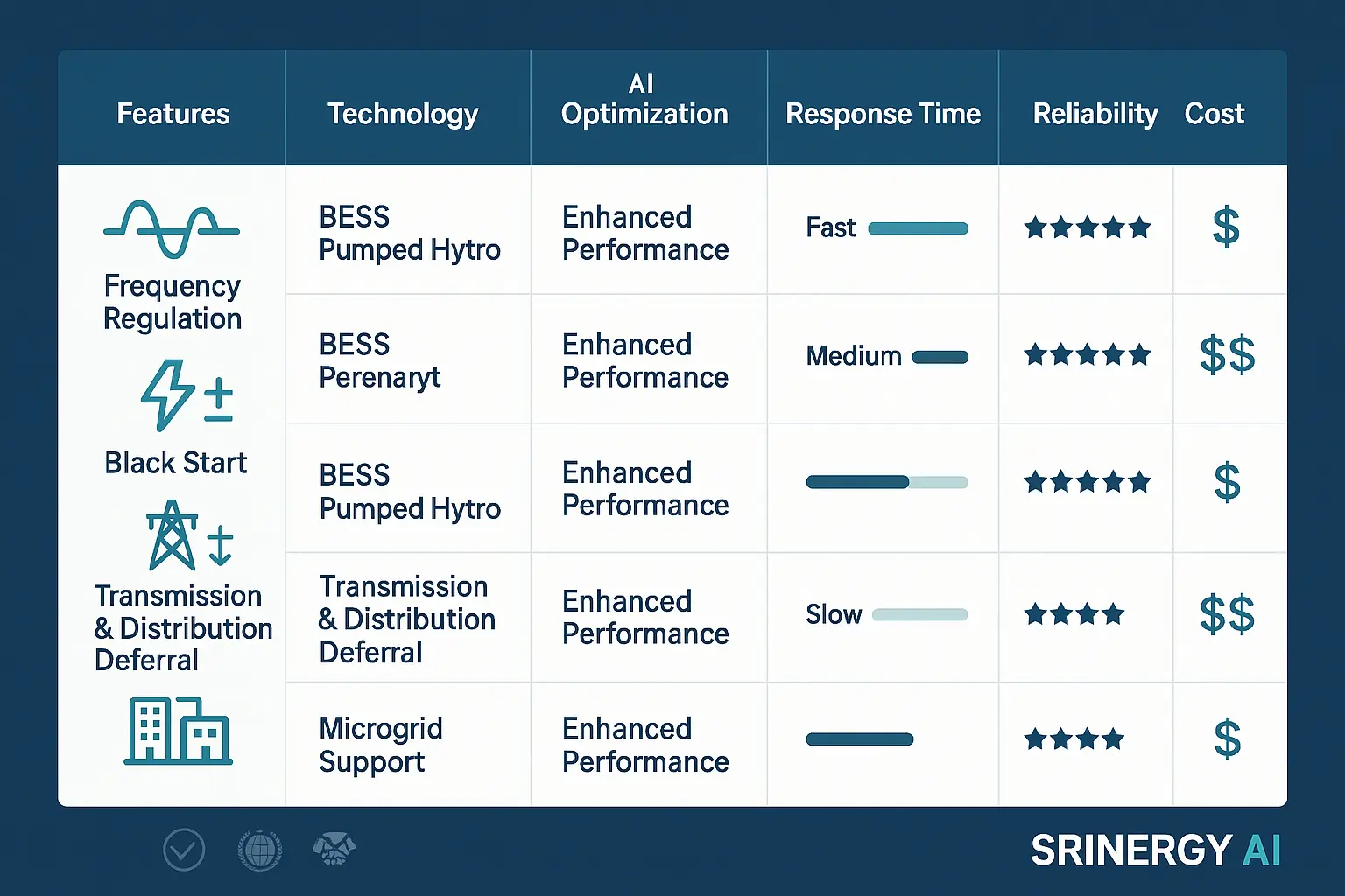 Comprehensive overview of energy storage benefits that underpin a resilient, modern grid, highlighting Srinergy AI’s expert perspective.