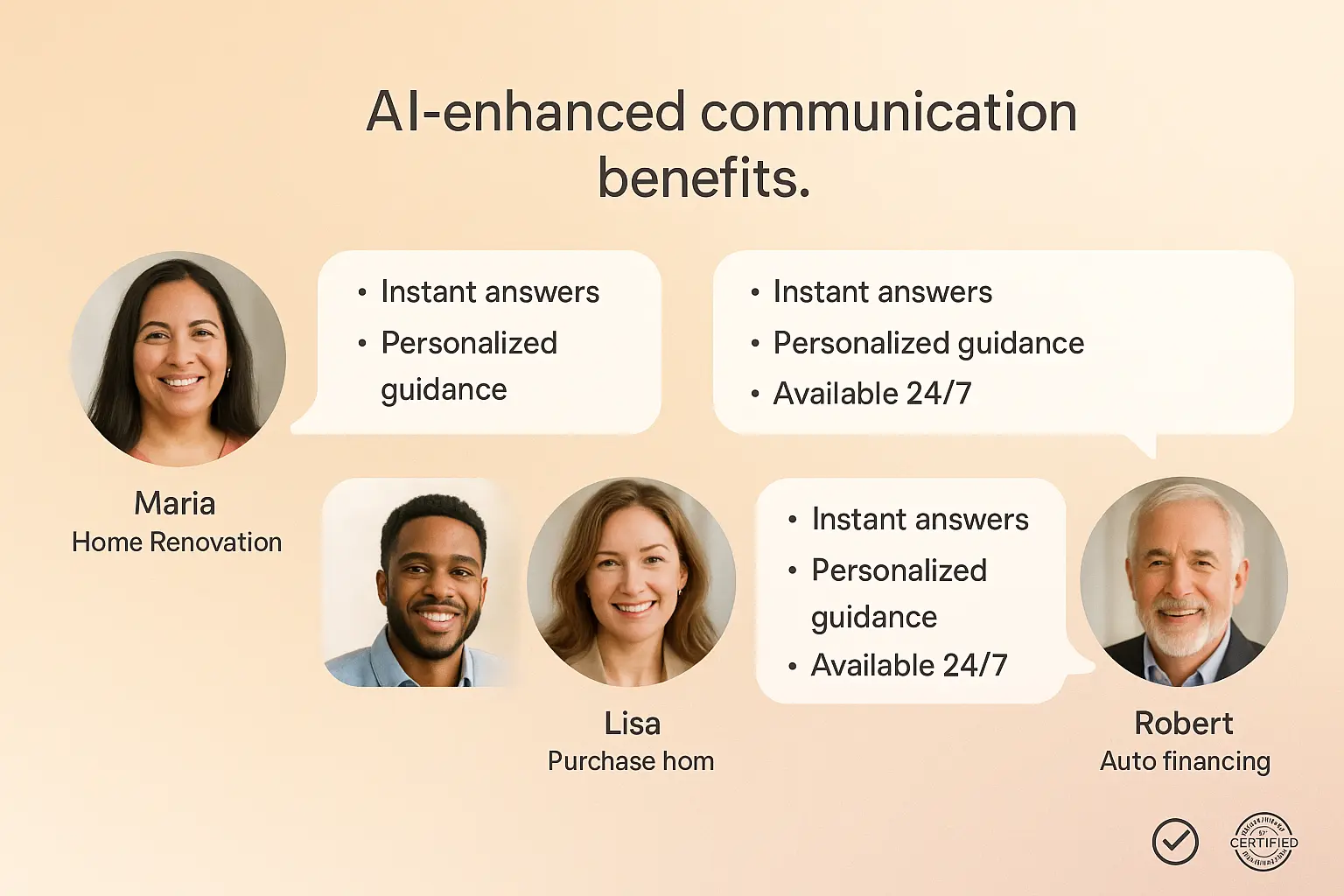 Hear from borrowers like you who experienced the ease, personalization, and reliability of our AI-driven loan support throughout their journey.