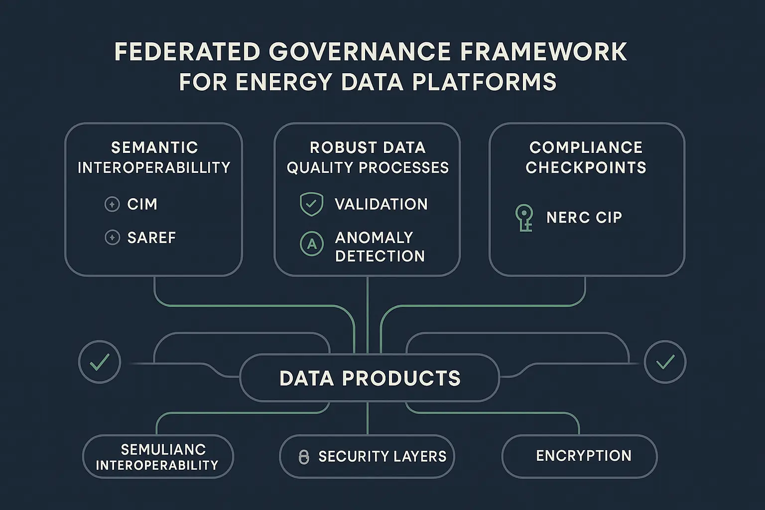Visualizing federated governance and security best practices empowers confidence in data integrity and regulatory compliance within complex energy ecosystems